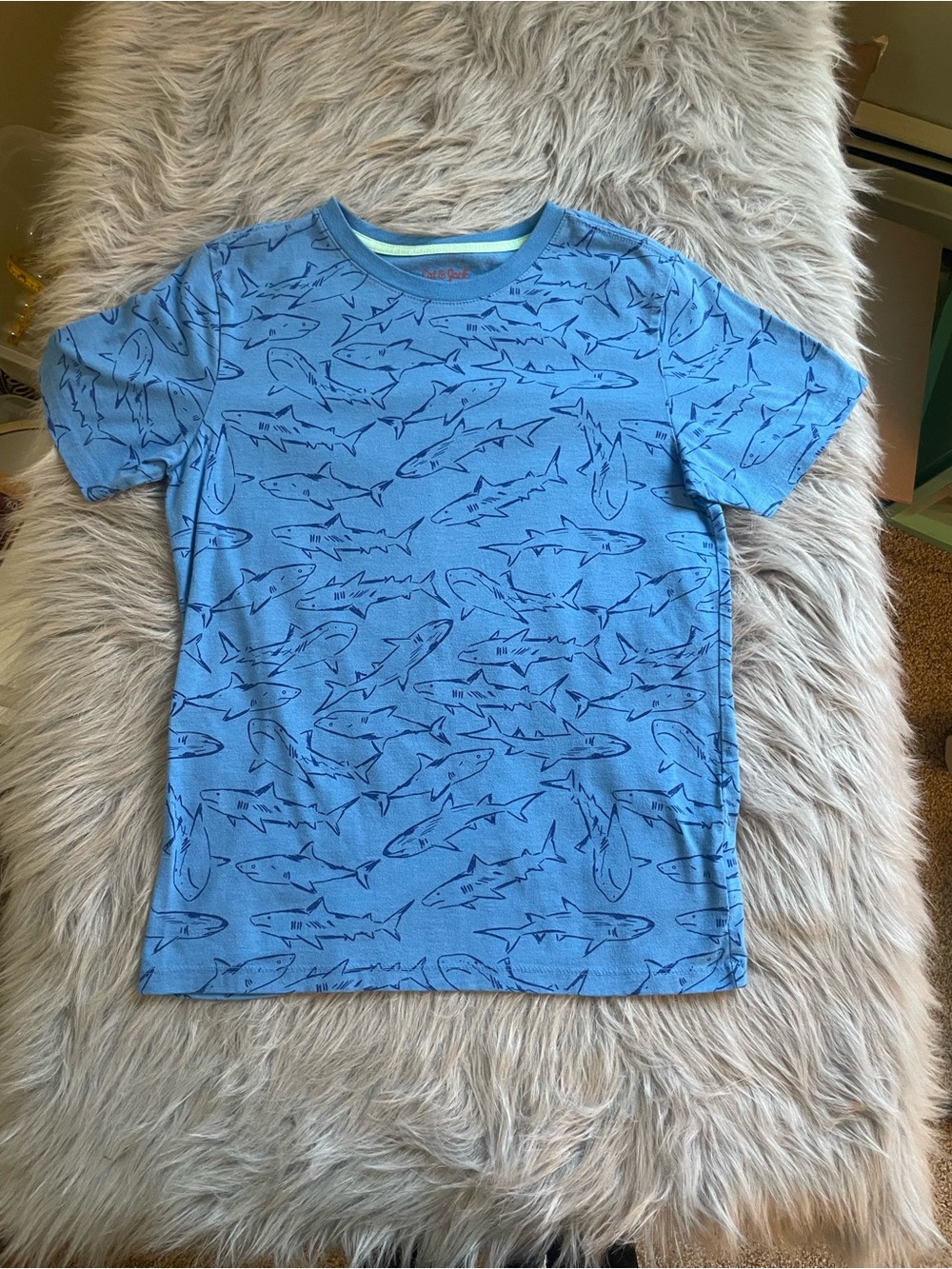🎳Blue Shark-Print Kids T-Shirt